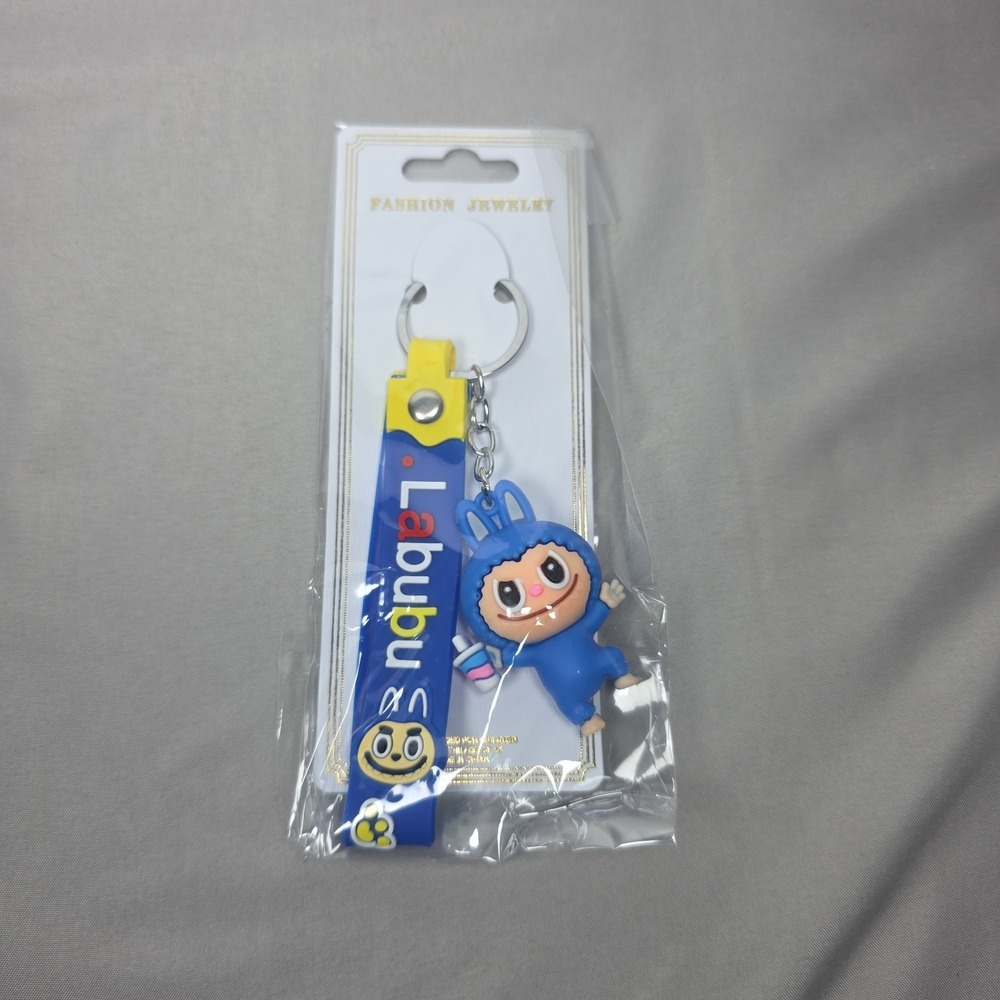 Little Blue Monster Cartoon Keychain Clip Bag Charm